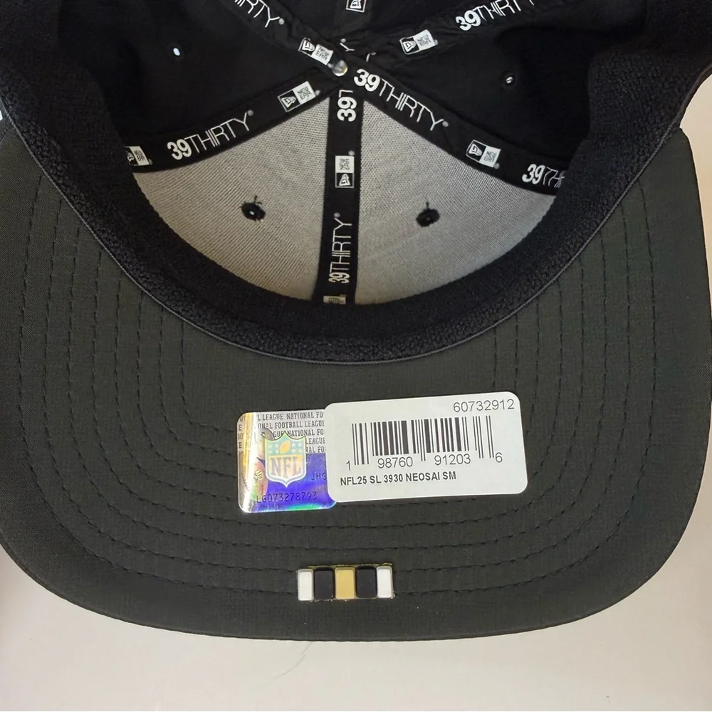 New Era 2025‎ Sideline Hot Weather Saints 39THIRTY Stretch Fit Hat S/M NFL NWT